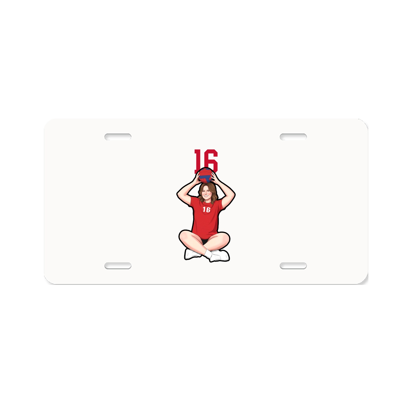 License Plate — Number Top in Classic