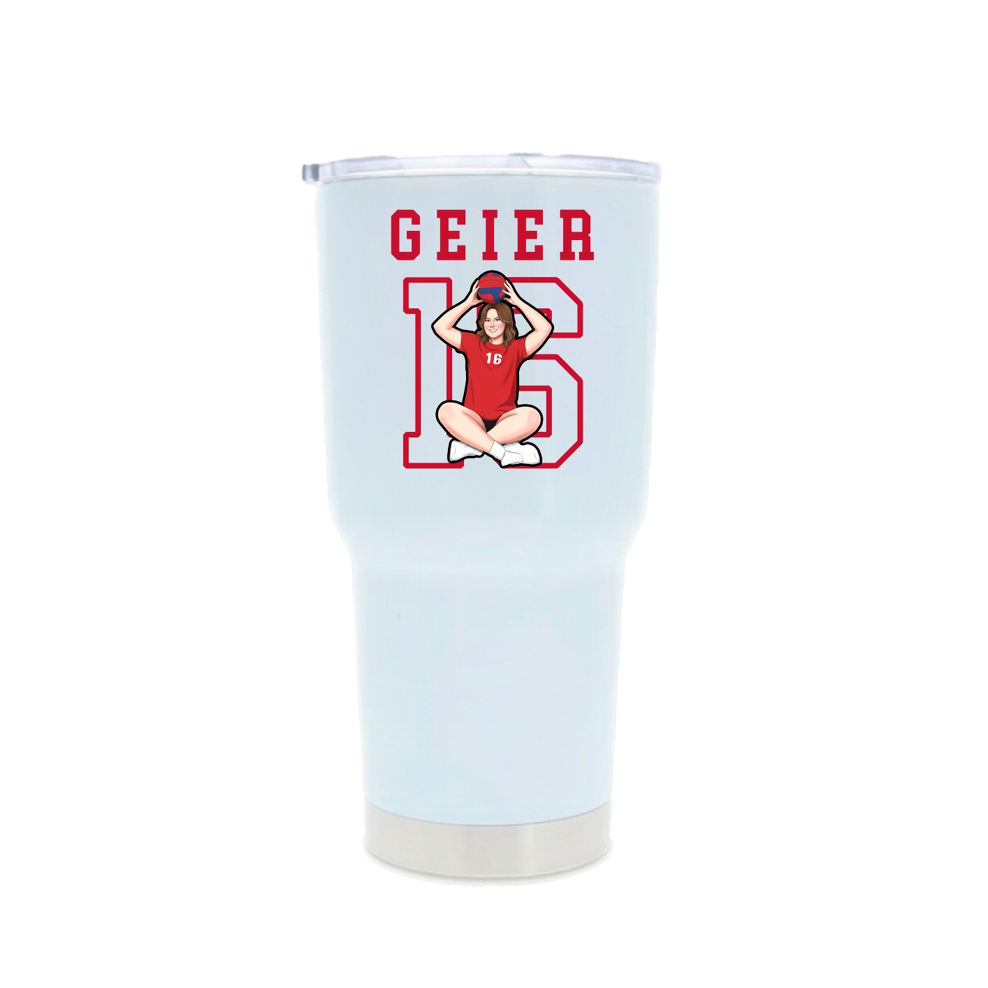 30oz Stainless Steel Tumbler — Shirsey in White