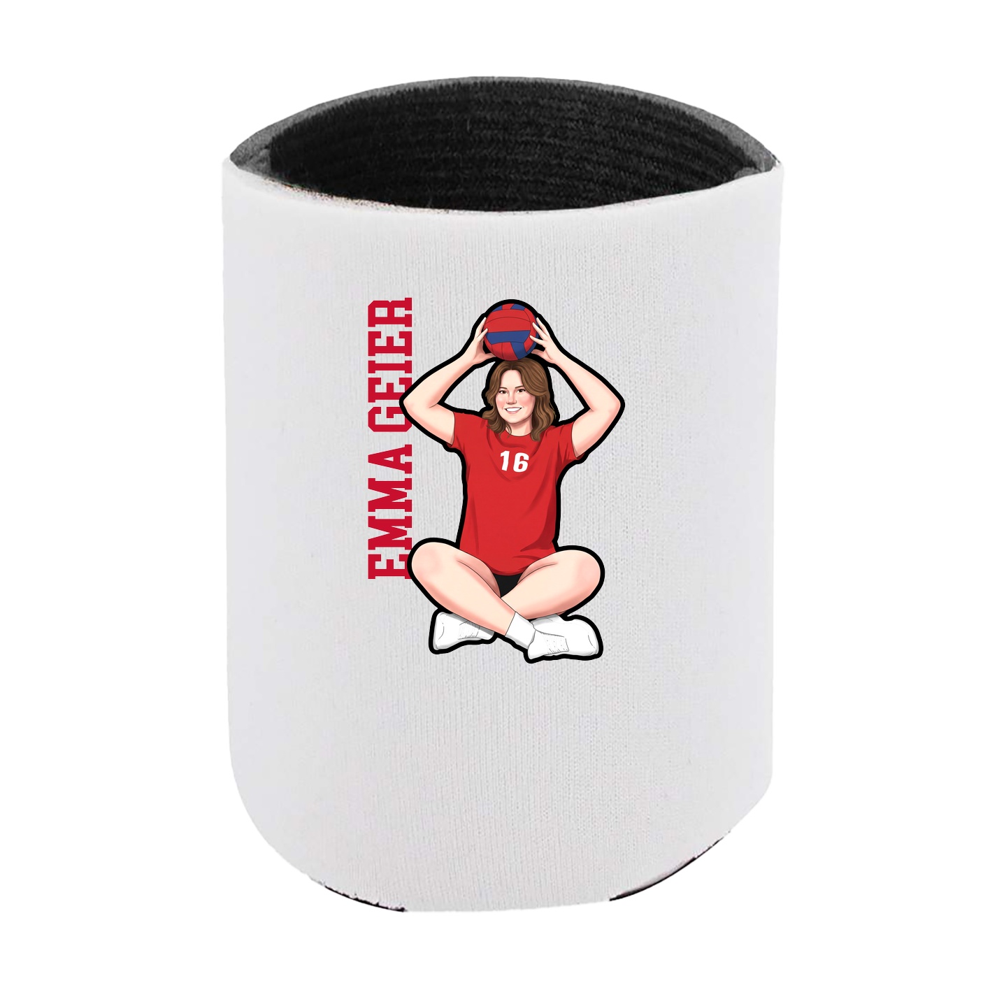 Can Holder — Name Vertical in White