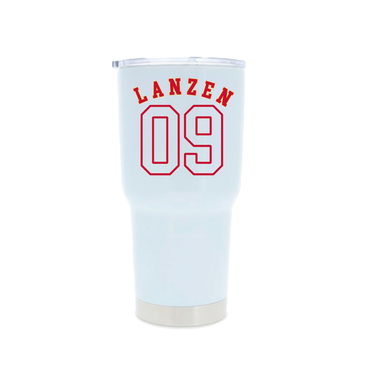 30oz Stainless Steel Tumbler — Shirsey Arch in White