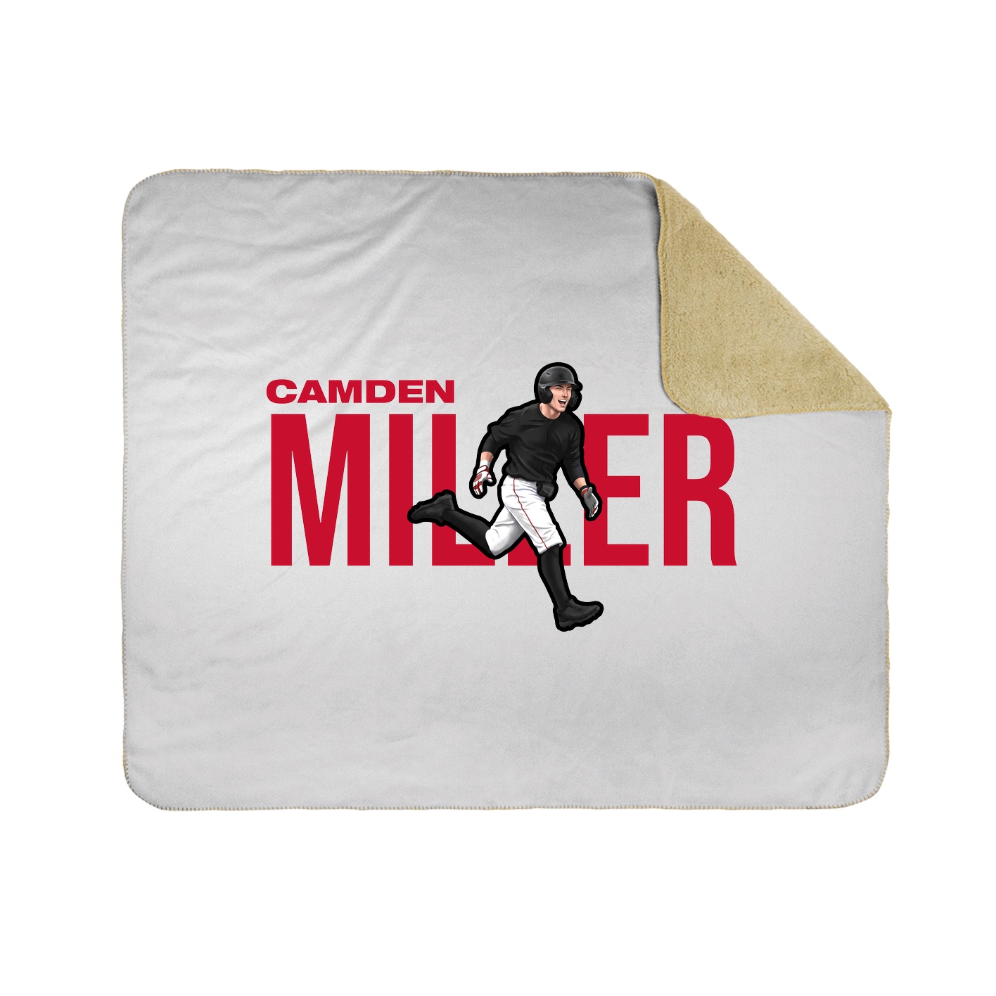 Throw Blanket — Player Name in White