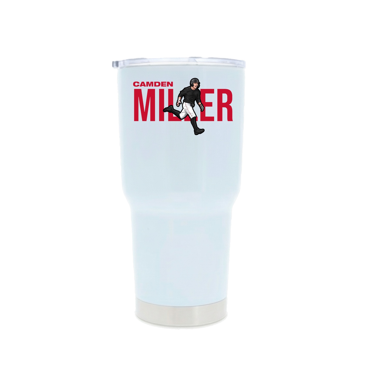 30oz Stainless Steel Tumbler — Player Name in White