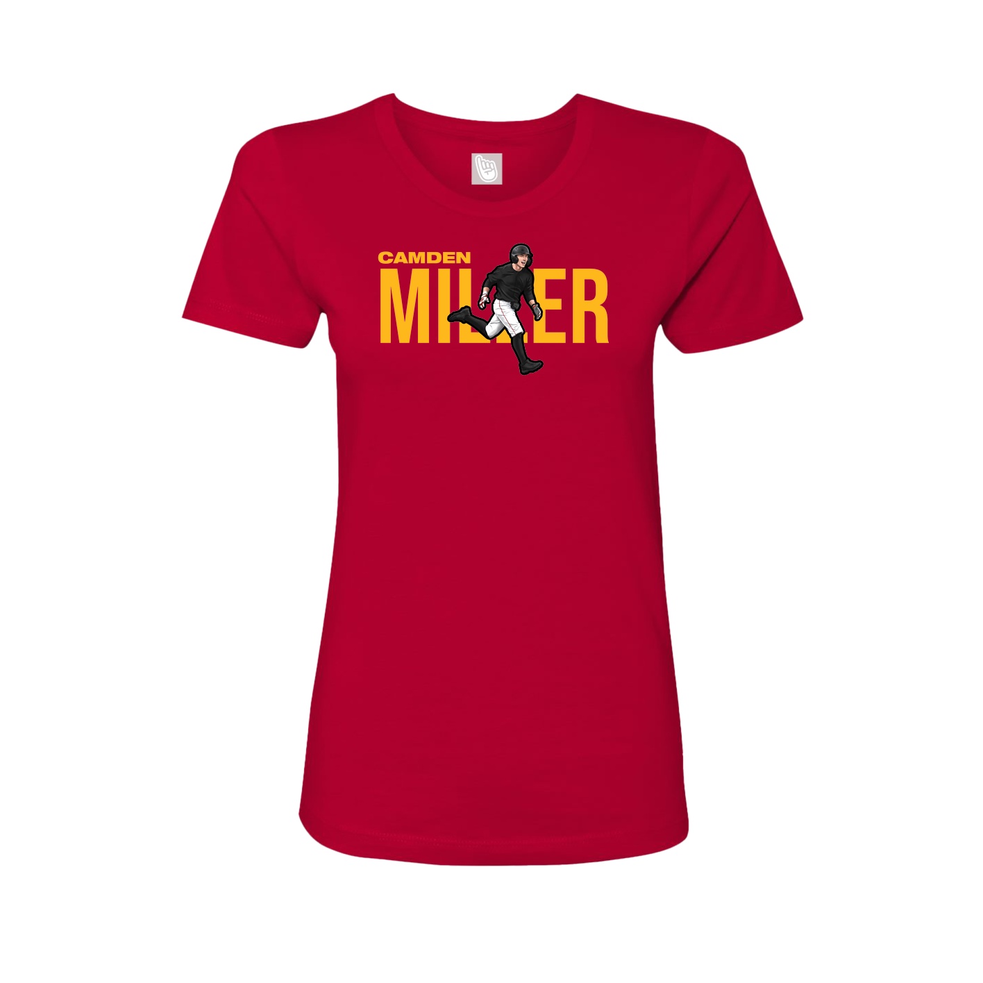 Fitted Women's Tee — Player Name in Red