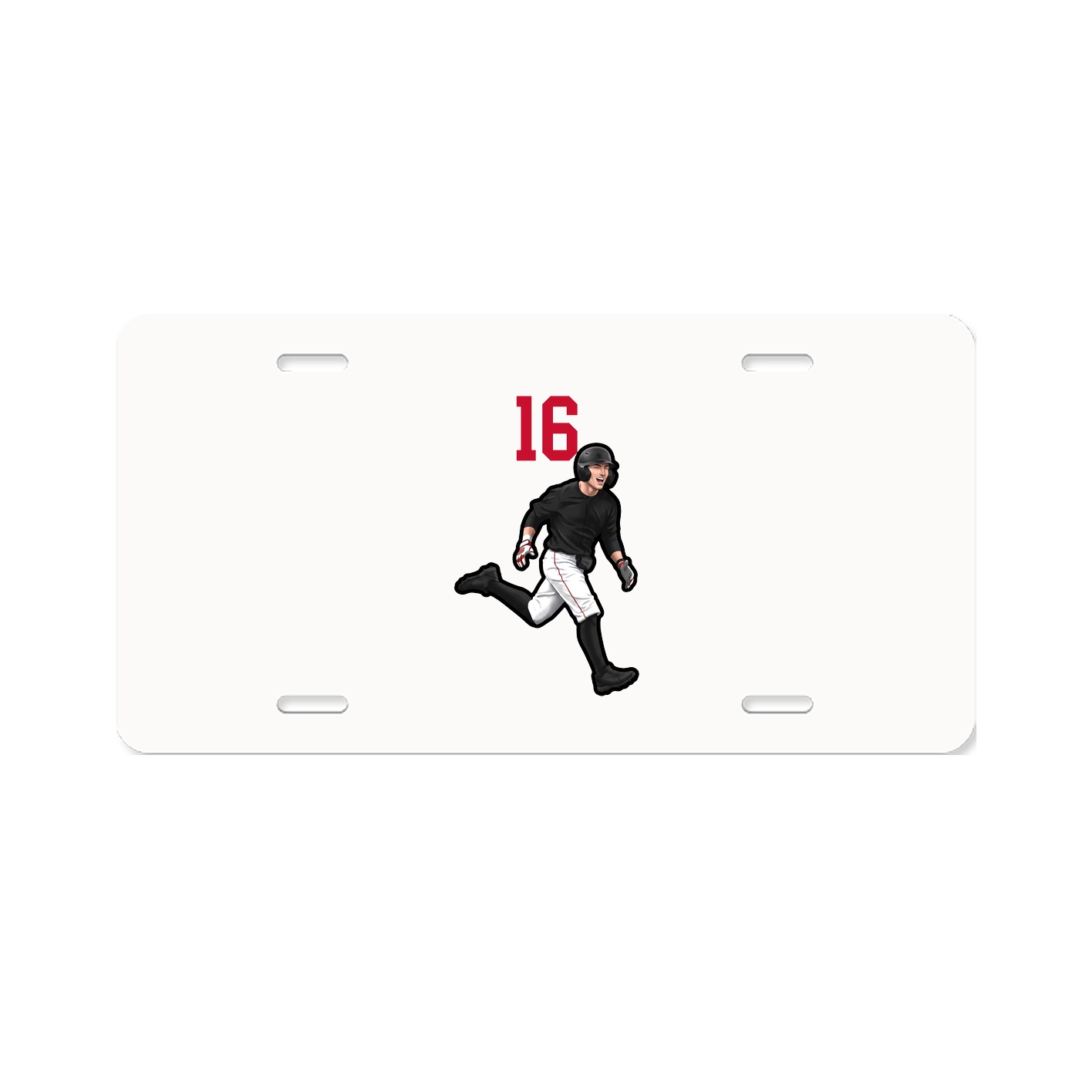 License Plate — Number Top in Classic