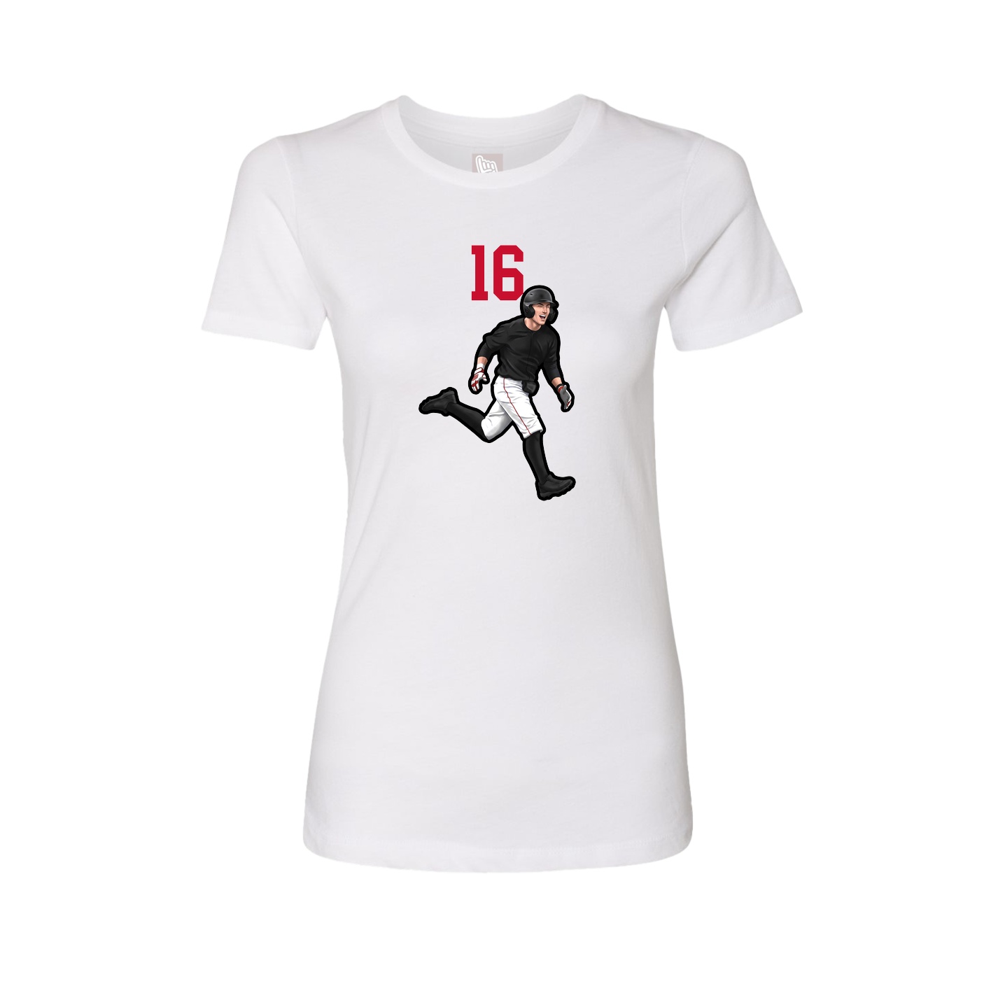 Fitted Women's Tee — Number Top in White