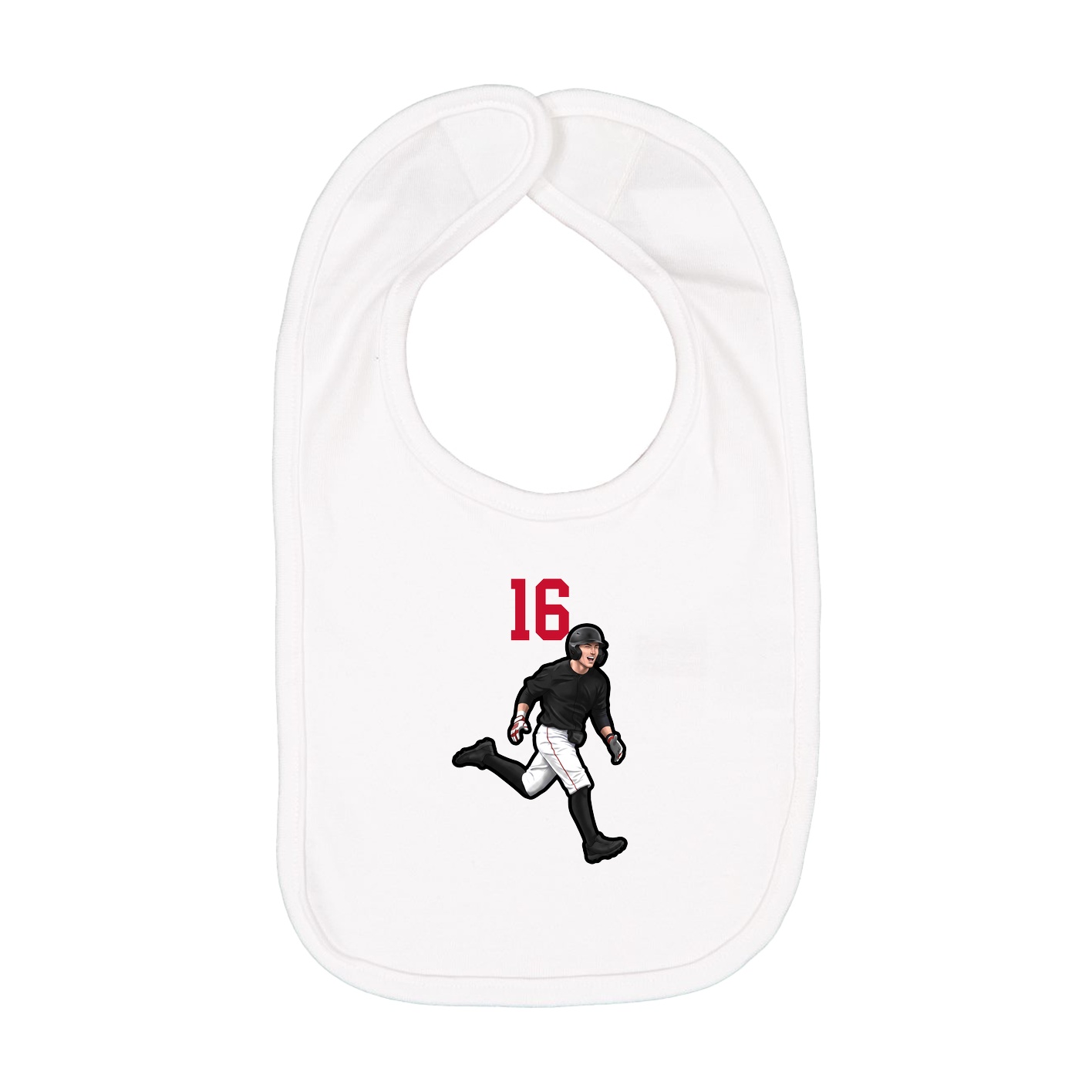 Infant Bib — Number Top in White