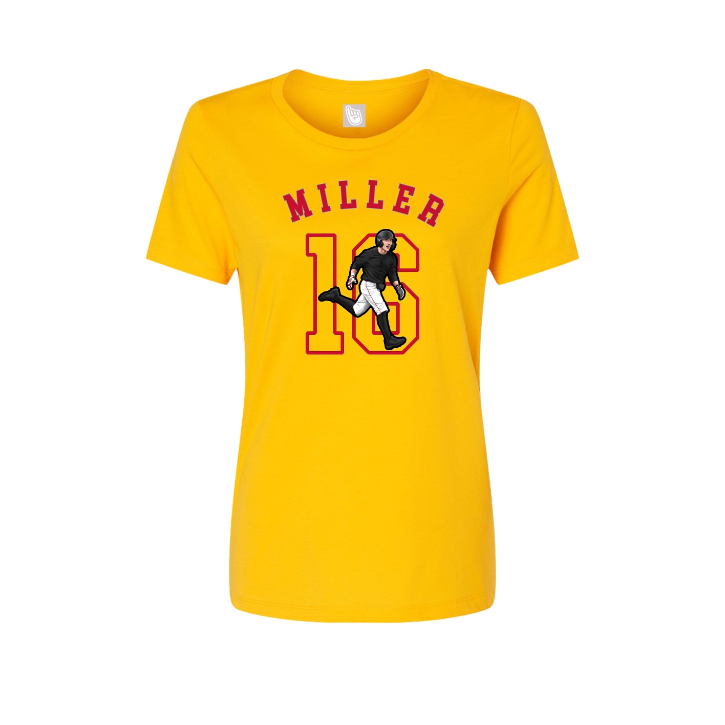 Fitted Women's Tee — Shirsey Arch in Gold
