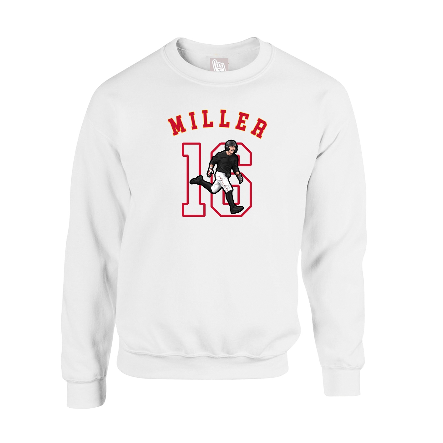 Fleece Crew — Shirsey Arch in White
