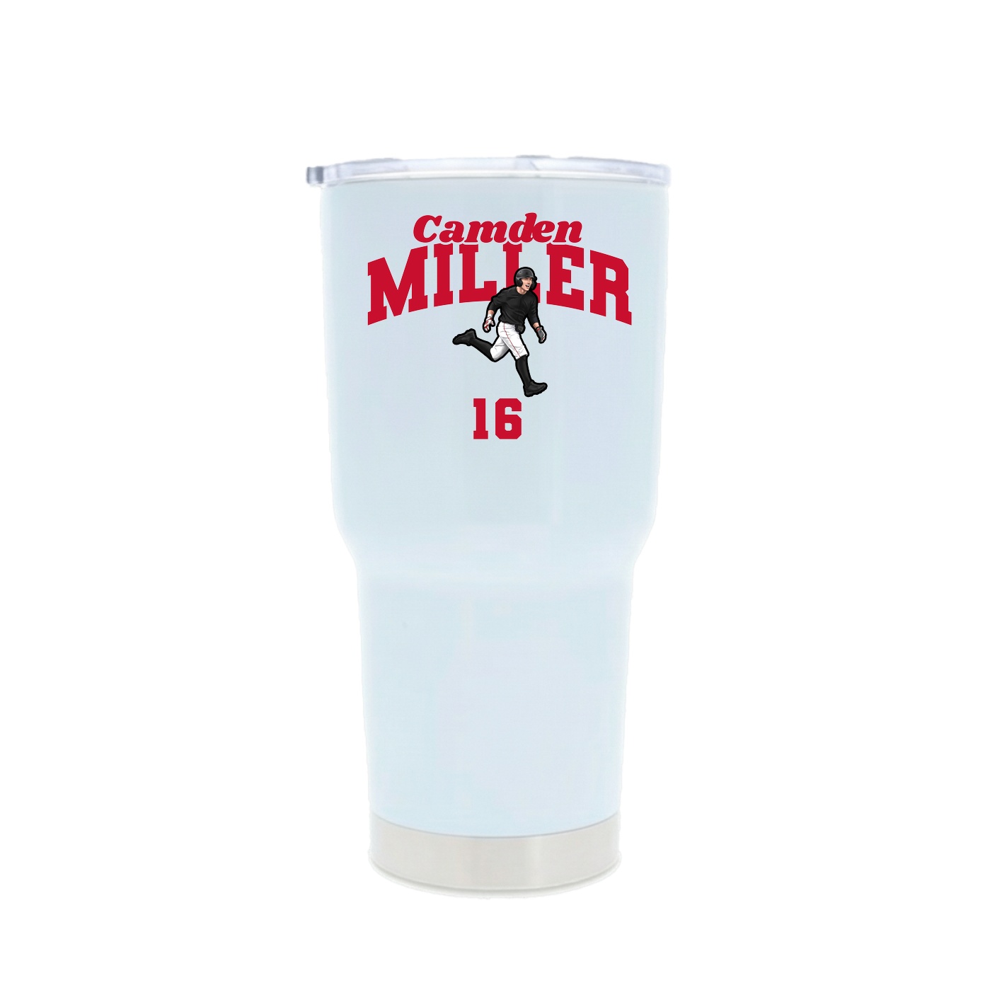 30oz Stainless Steel Tumbler — Signature Arch in White