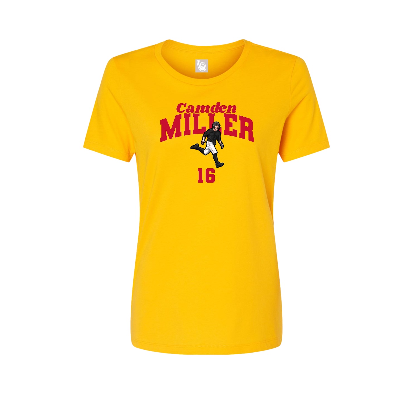 Fitted Women's Tee — Signature Arch in Gold