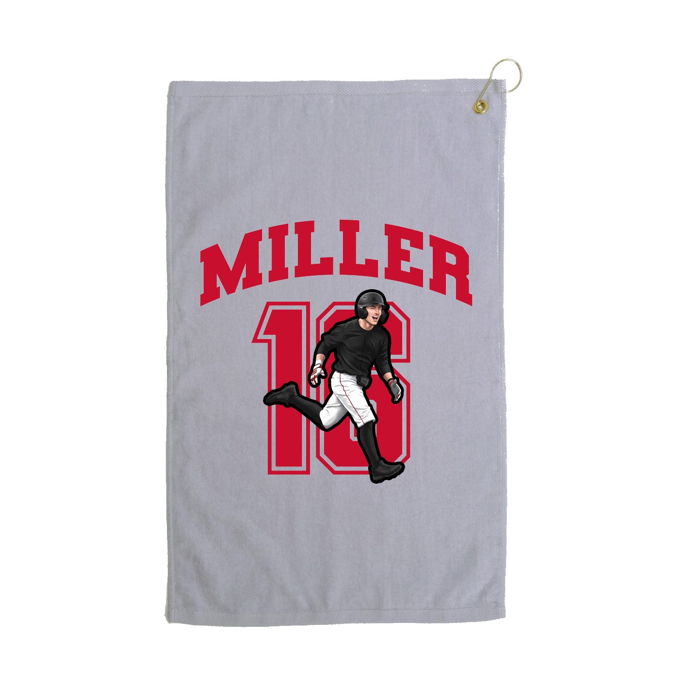 Golf Towel — Number in Grey