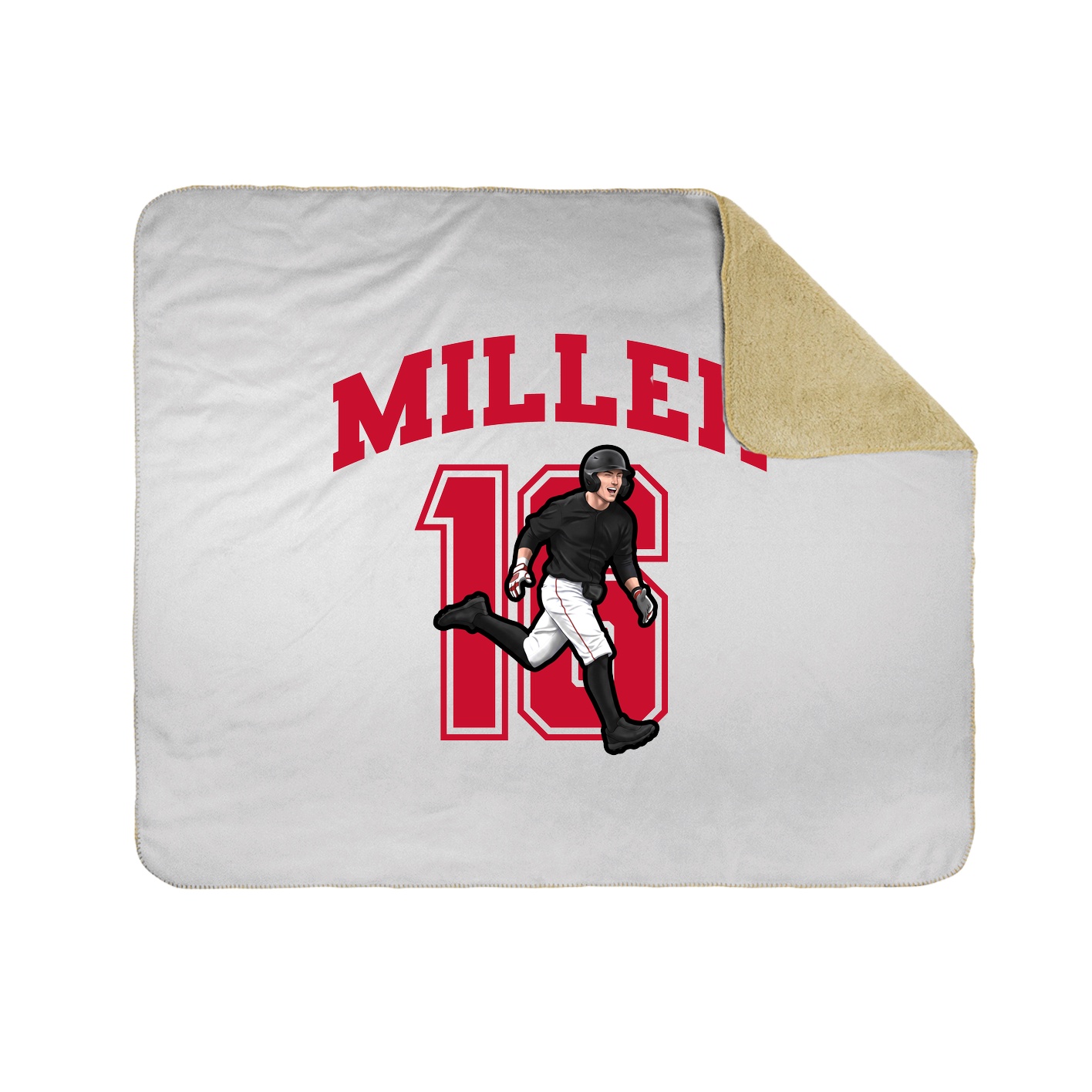 Throw Blanket — Number in White