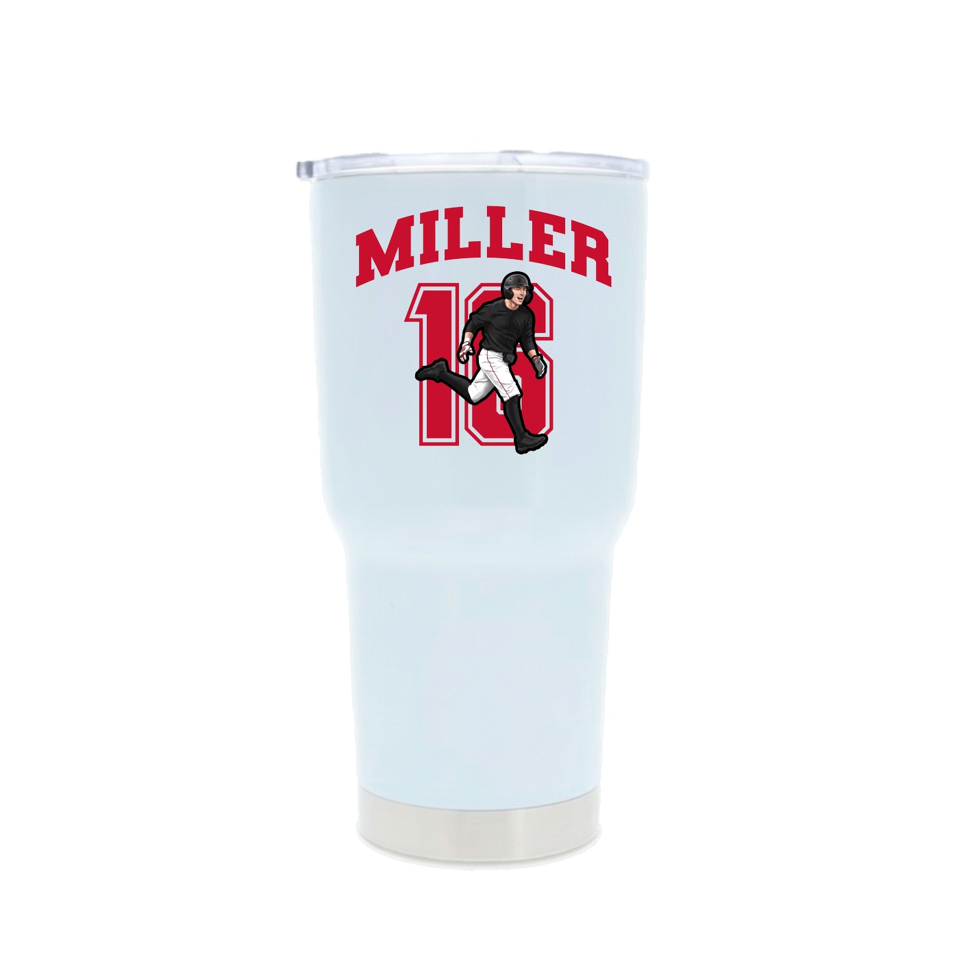 30oz Stainless Steel Tumbler — Number in White