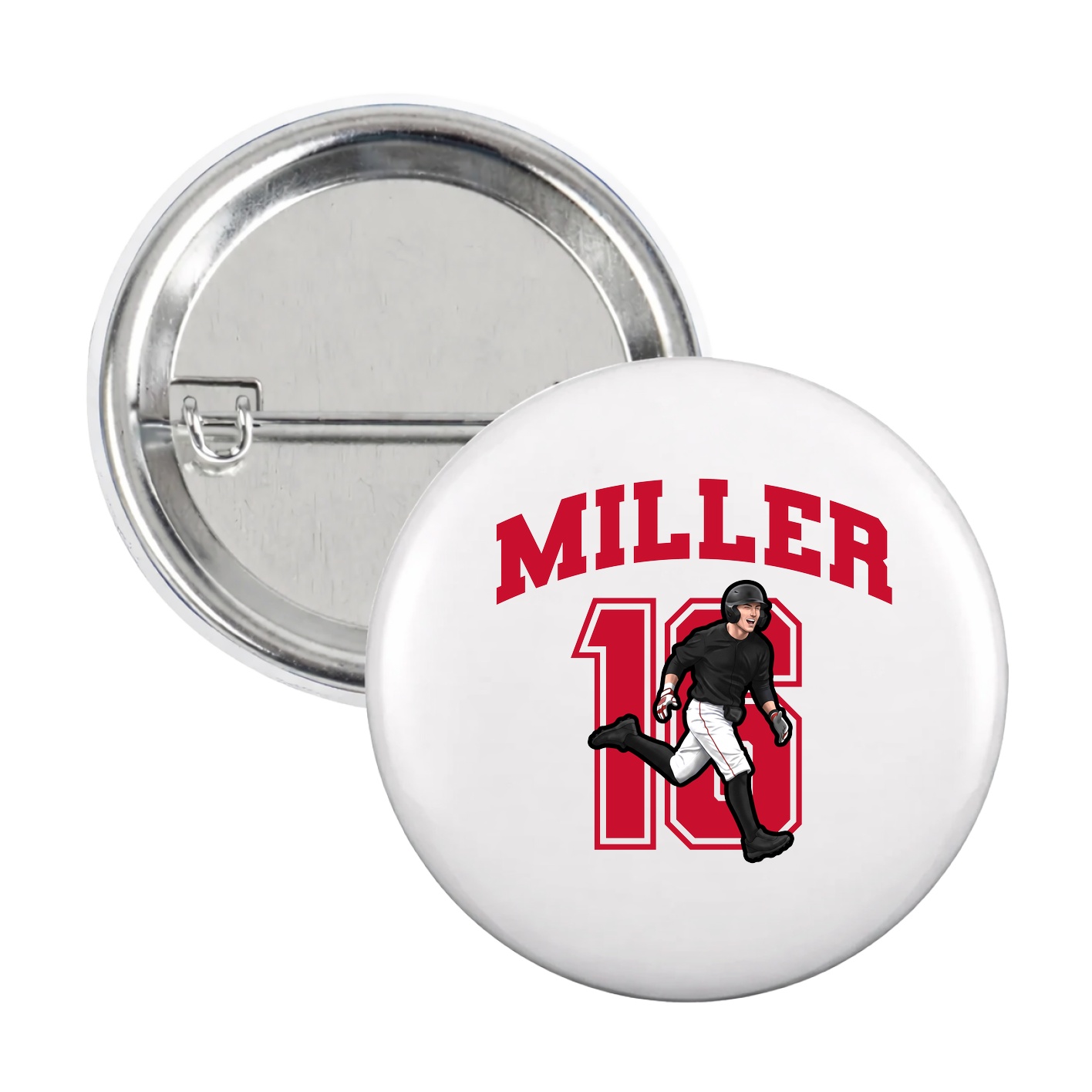 Game Day Button — Number in White