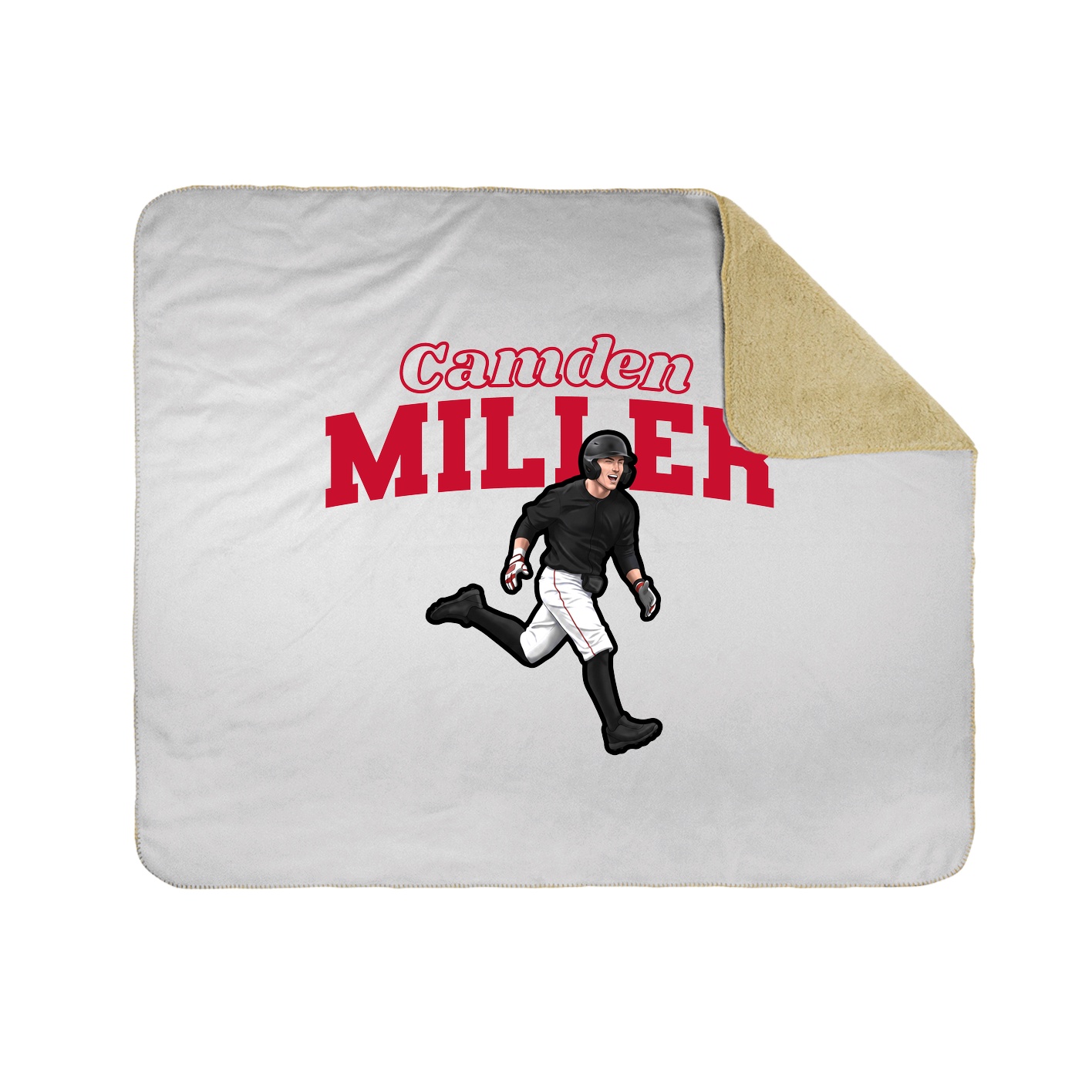 Throw Blanket — Name Arch in White
