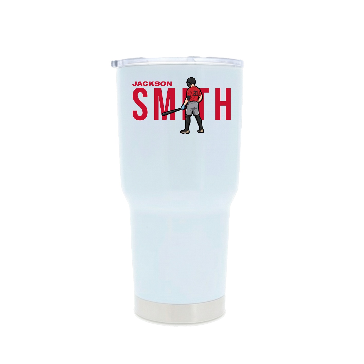 30oz Stainless Steel Tumbler — Player Name in White