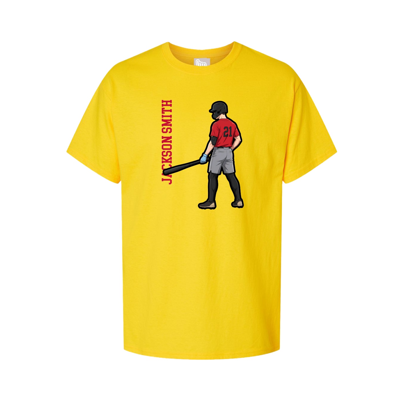 Tee — Name Vertical in Gold