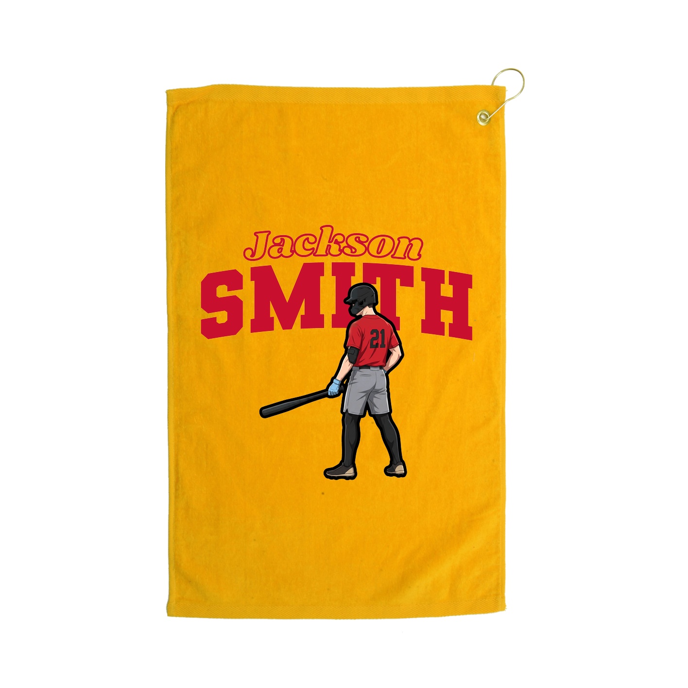 Golf Towel — Name Arch in Gold