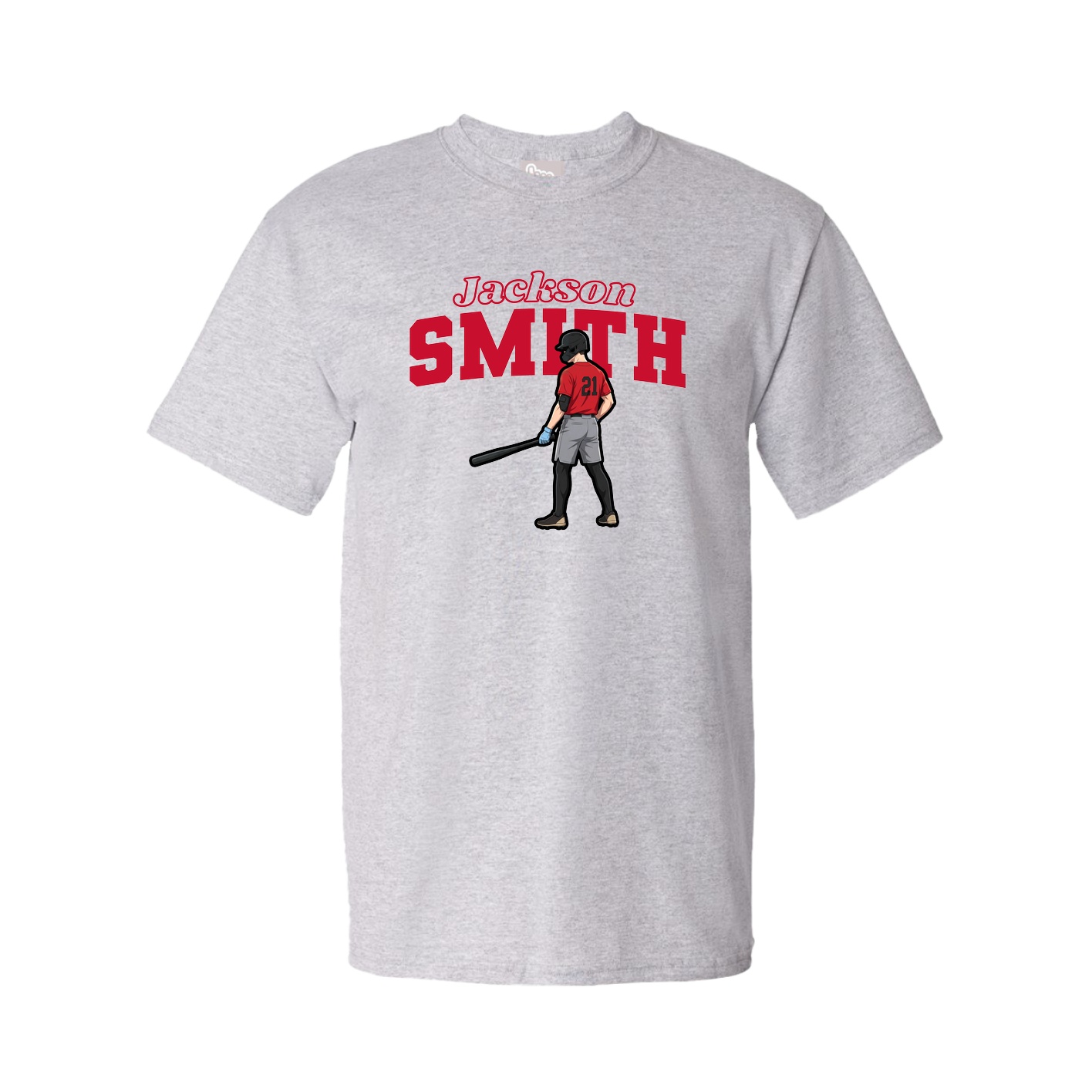 Tee — Name Arch in Grey