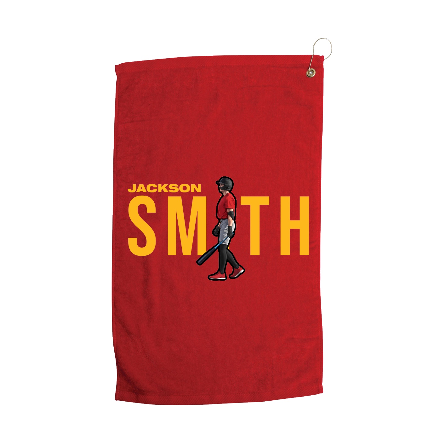 Golf Towel — Player Name in Red