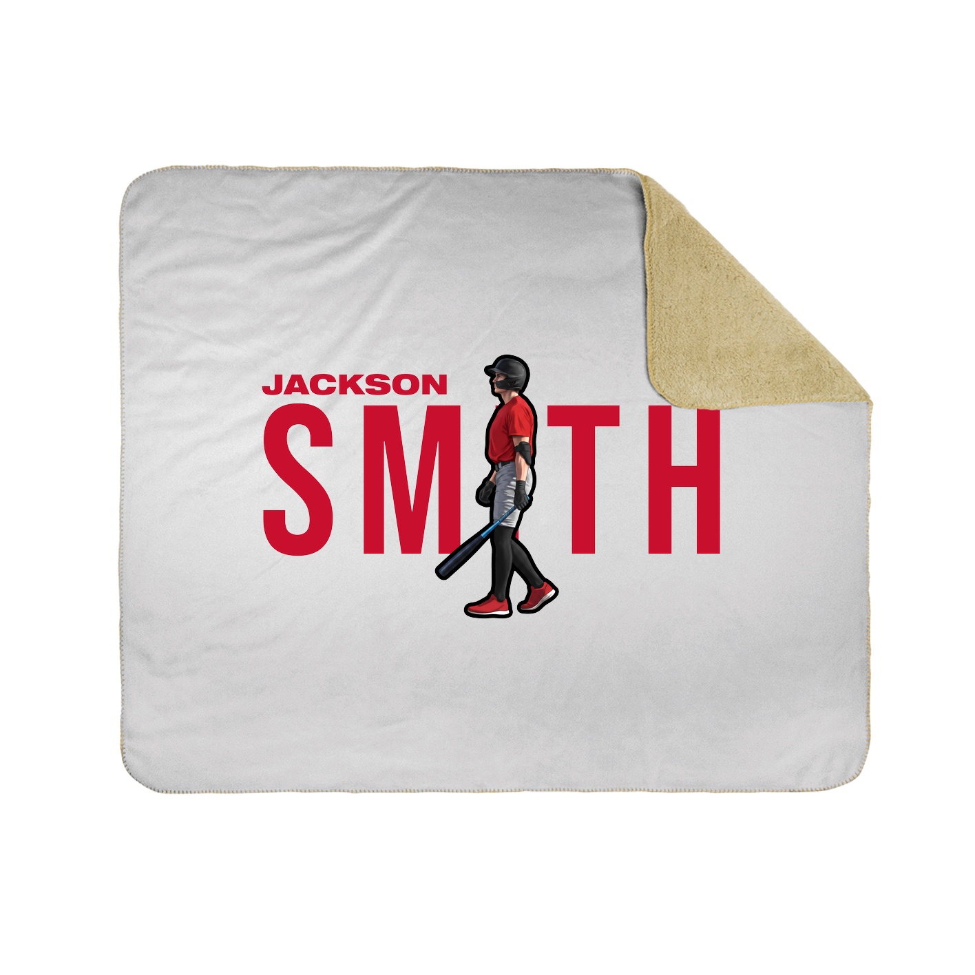 Throw Blanket — Player Name in White