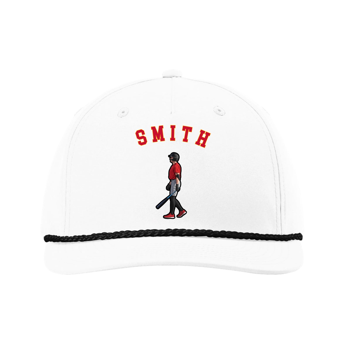 Five-Panel Classic Rope Cap — Shirsey Arch in White