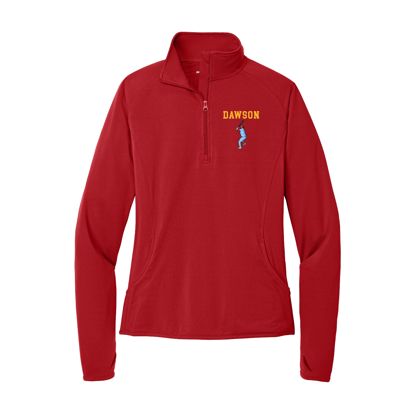 Women's Q-Zip Pullover — Shirsey in Red
