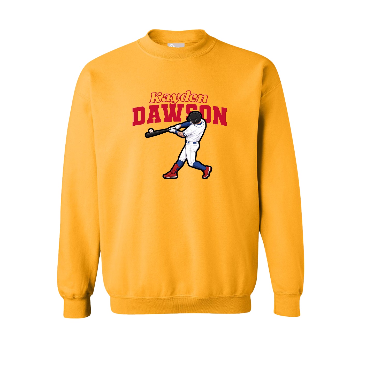 Fleece Crew — Name Arch in Gold
