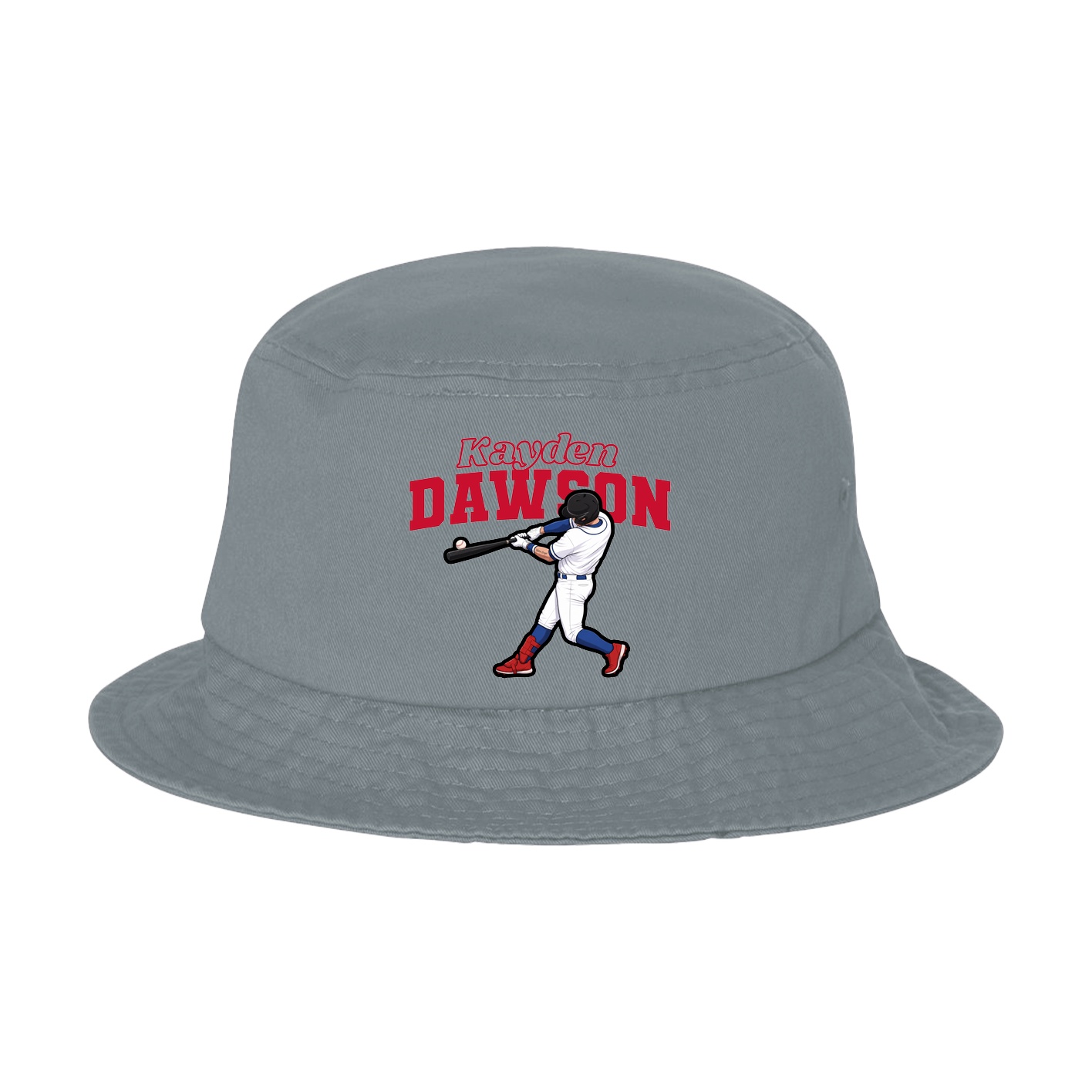 Bucket Cap — Name Arch in Grey