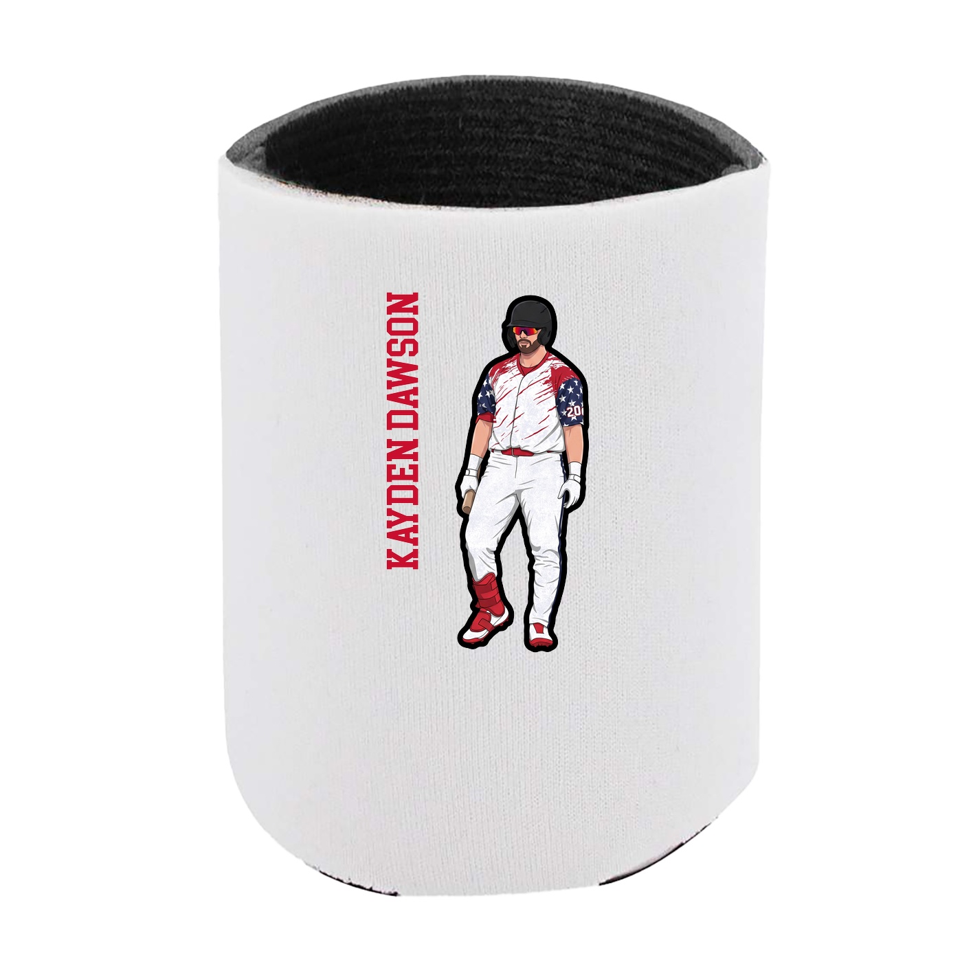 Can Holder — Name Vertical in White