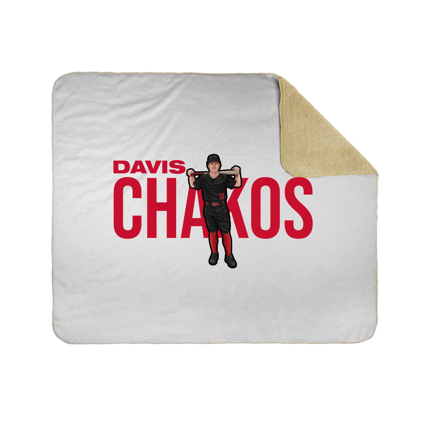 Throw Blanket — Player Name in White