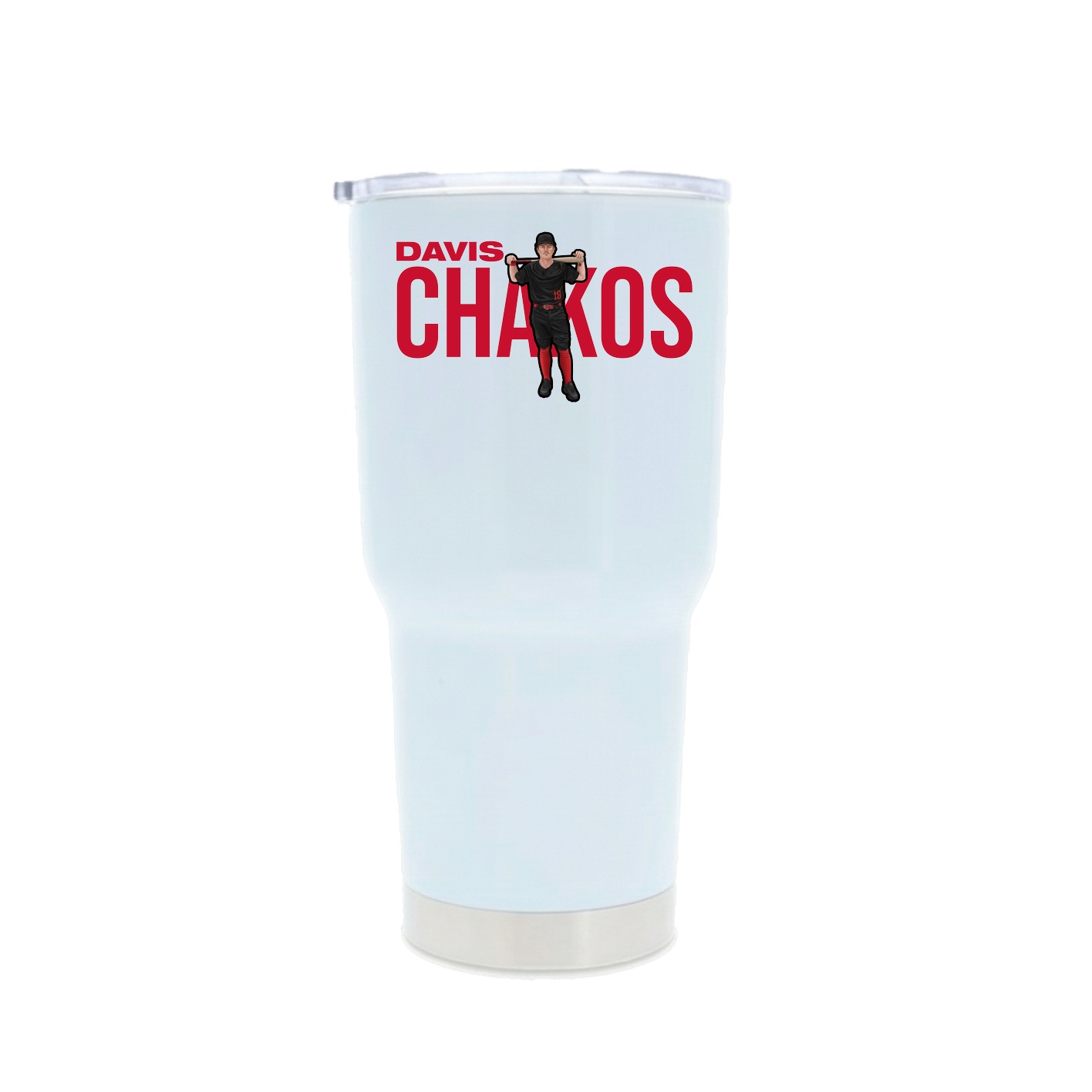 30oz Stainless Steel Tumbler — Player Name in White