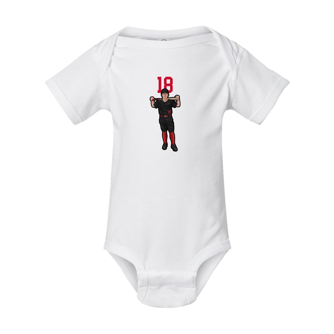 Baby Onesie — Number Top in White