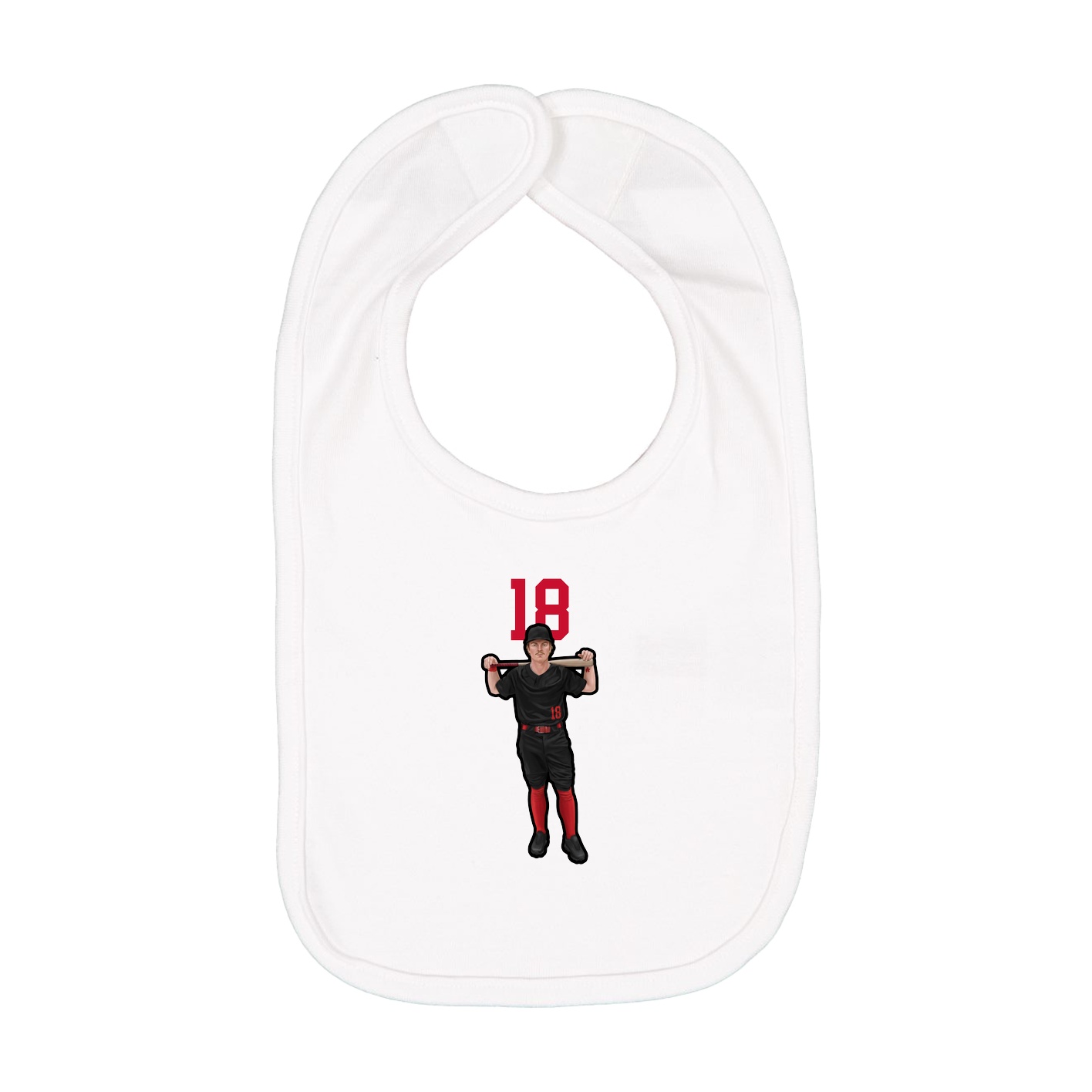 Infant Bib — Number Top in White