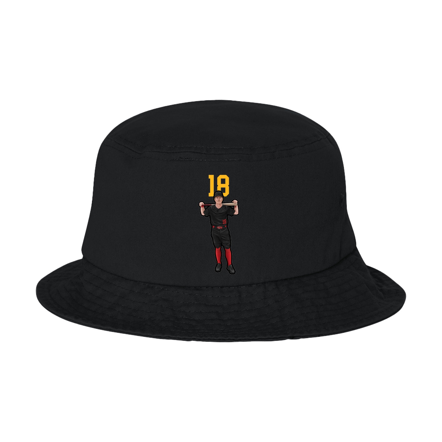 Bucket Cap — Number Top in Black