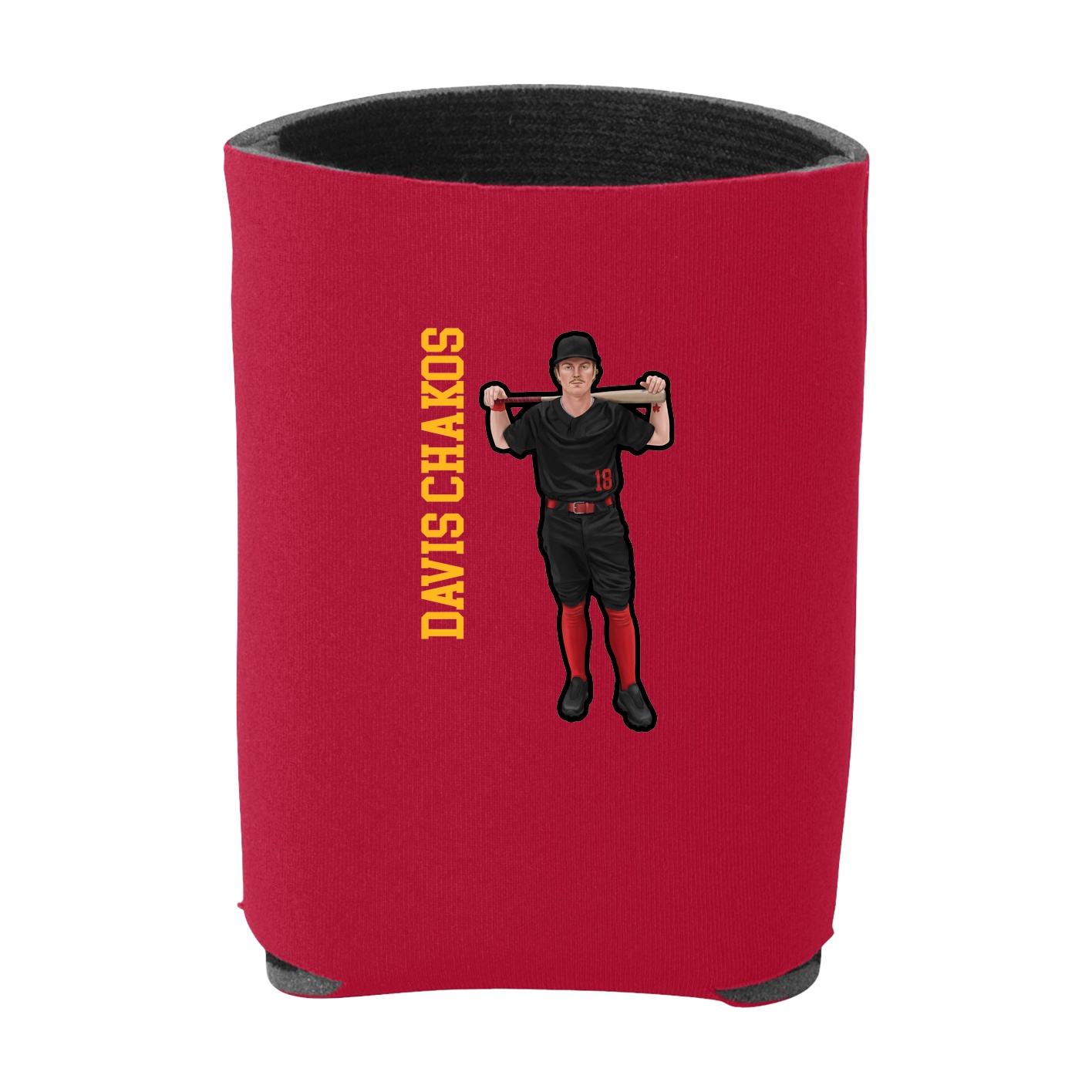 Can Holder — Name Vertical in Red