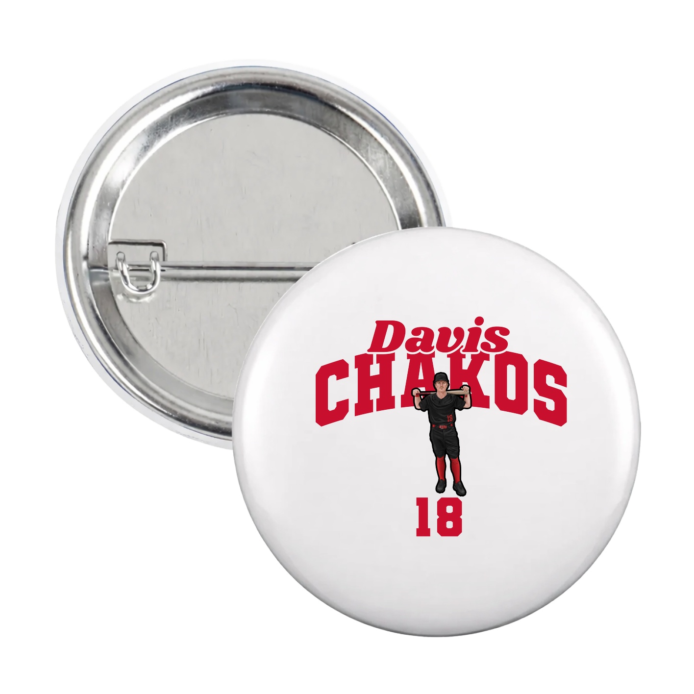 Game Day Button — Signature Arch in White