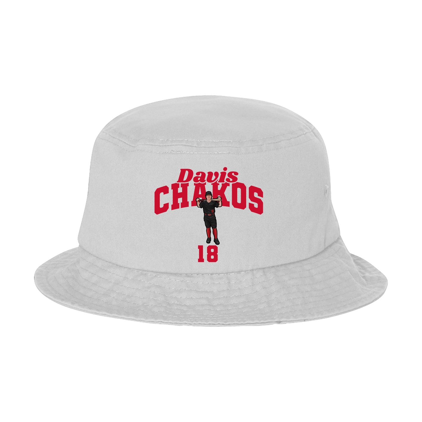 Bucket Cap — Signature Arch in White