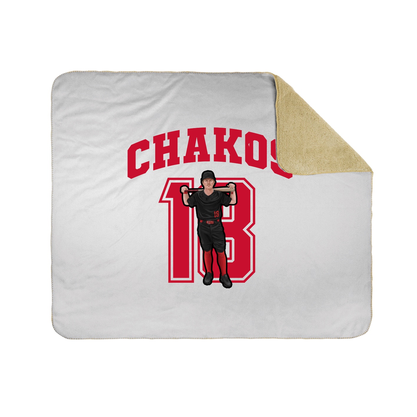 Throw Blanket — Number in White
