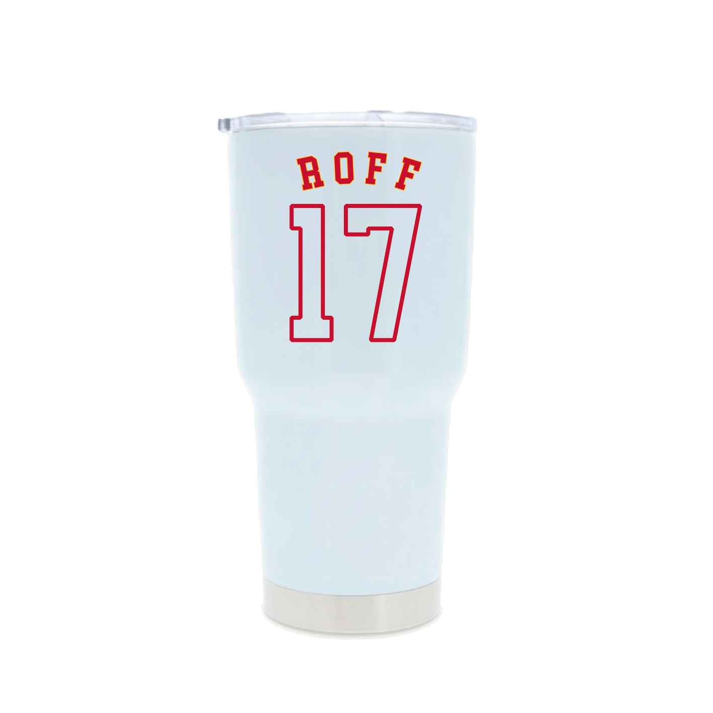 30oz Stainless Steel Tumbler — Shirsey Arch in White