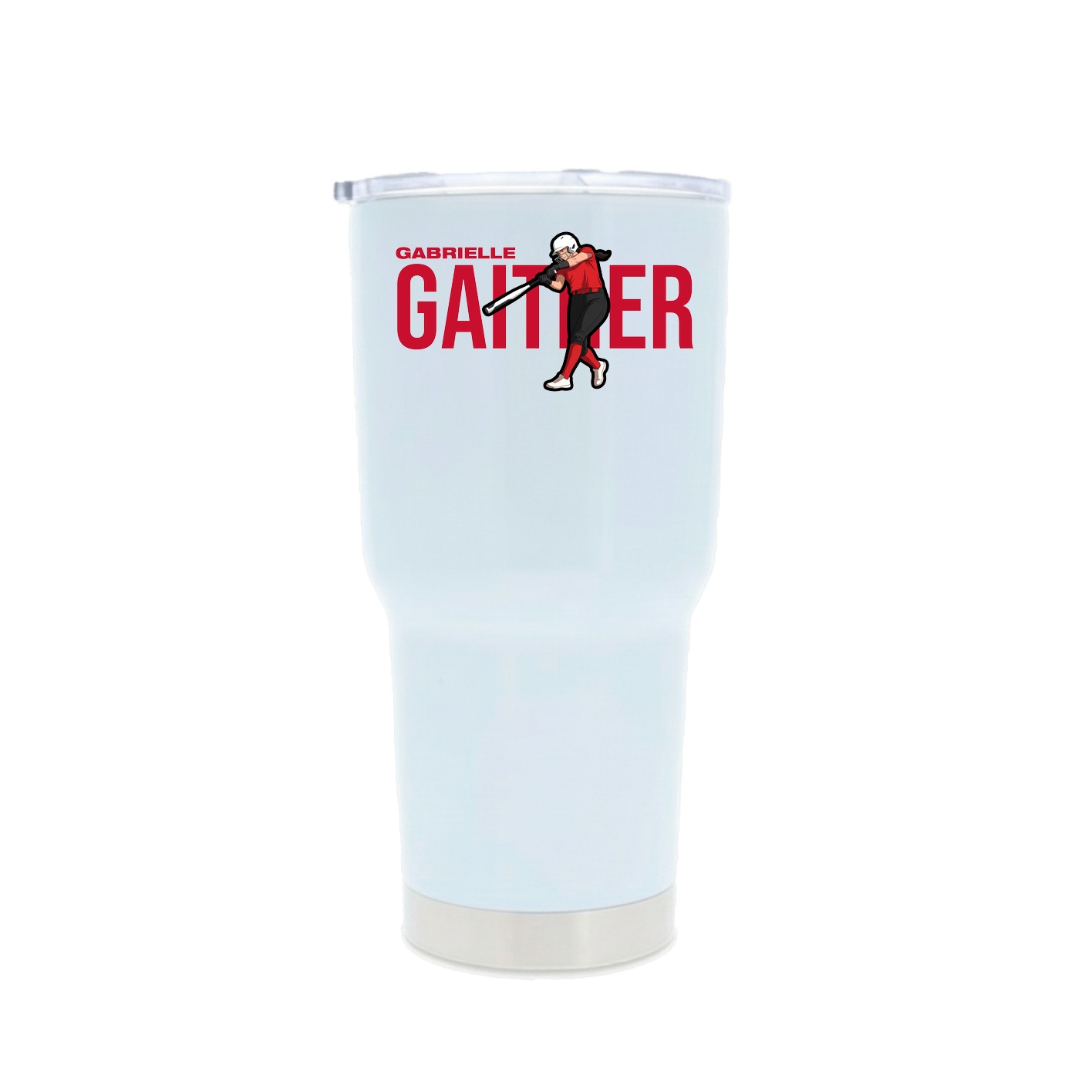 30oz Stainless Steel Tumbler — Player Name in White