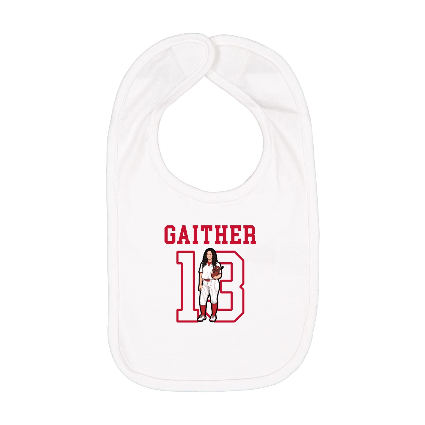 Infant Bib — Shirsey in White