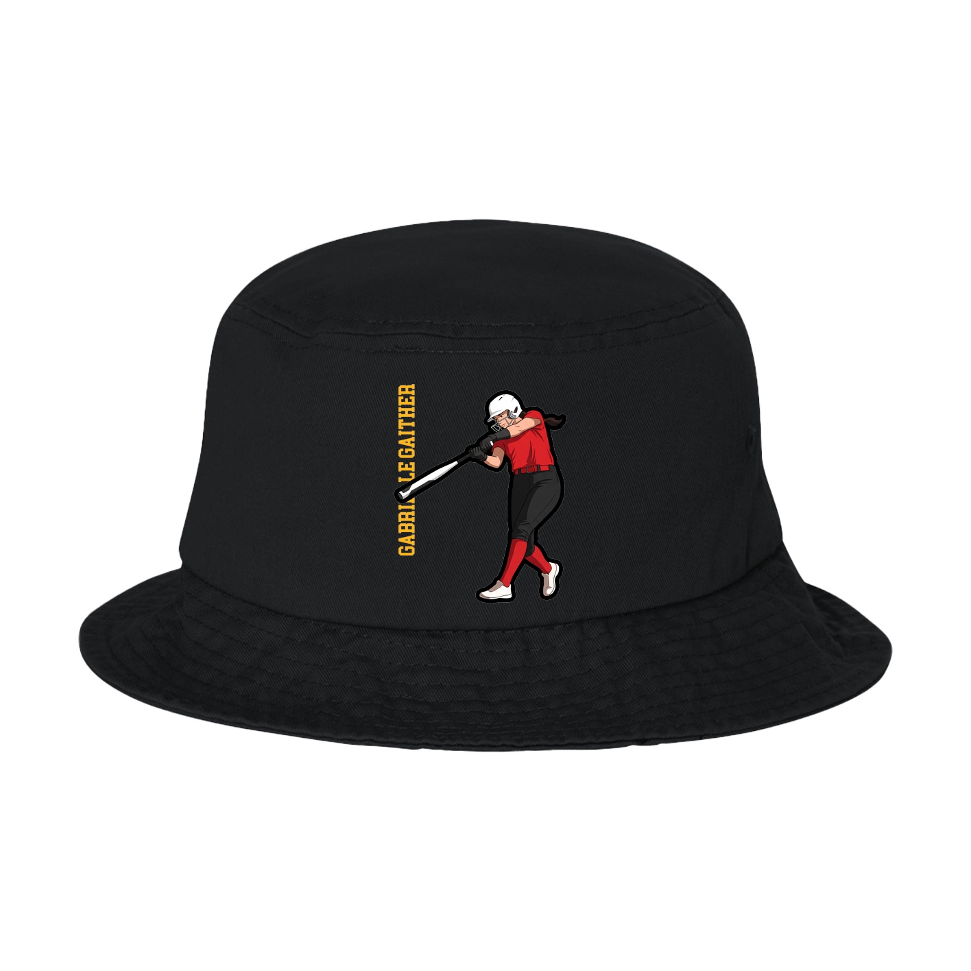 Bucket Cap — Name Vertical in Black
