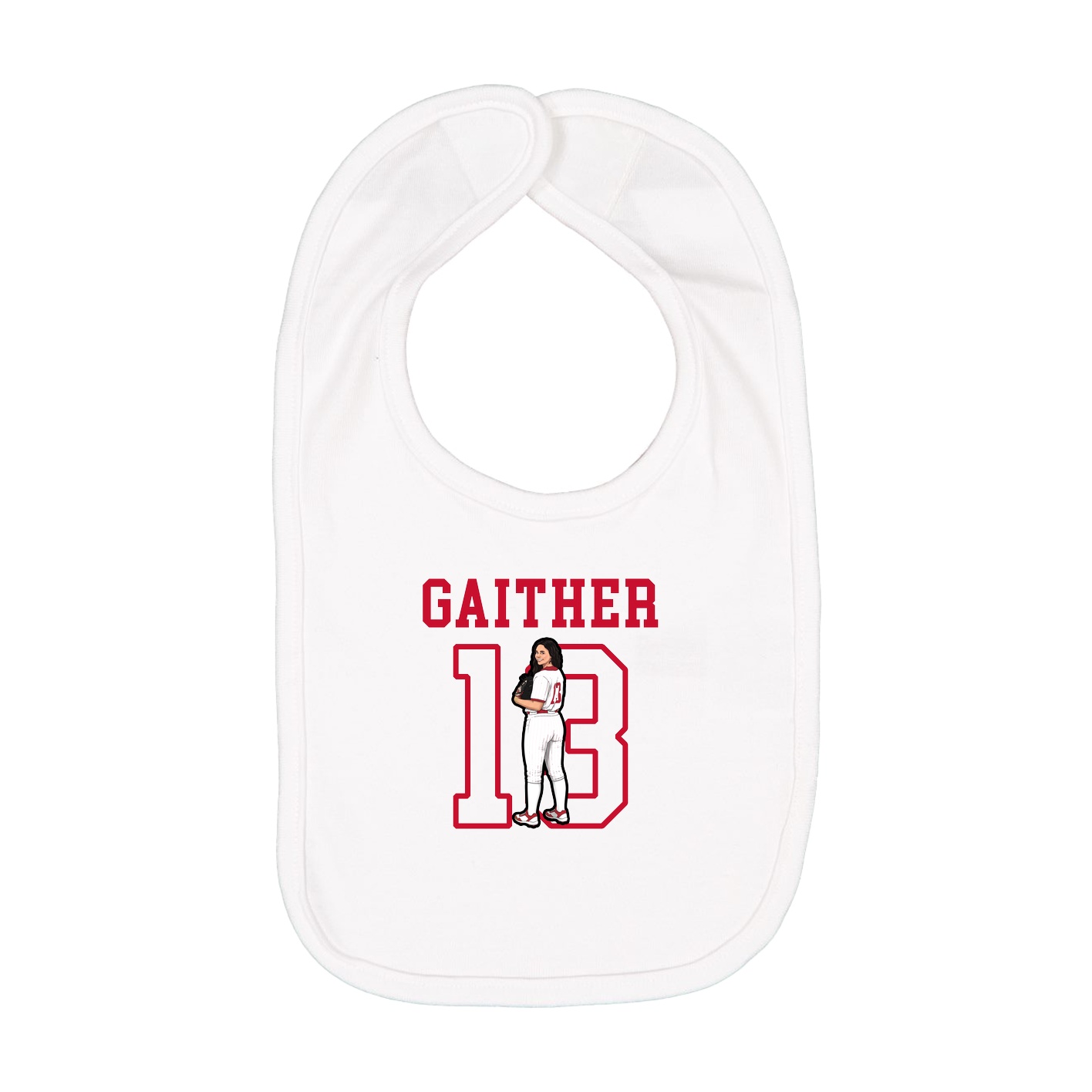 Infant Bib — Shirsey in White