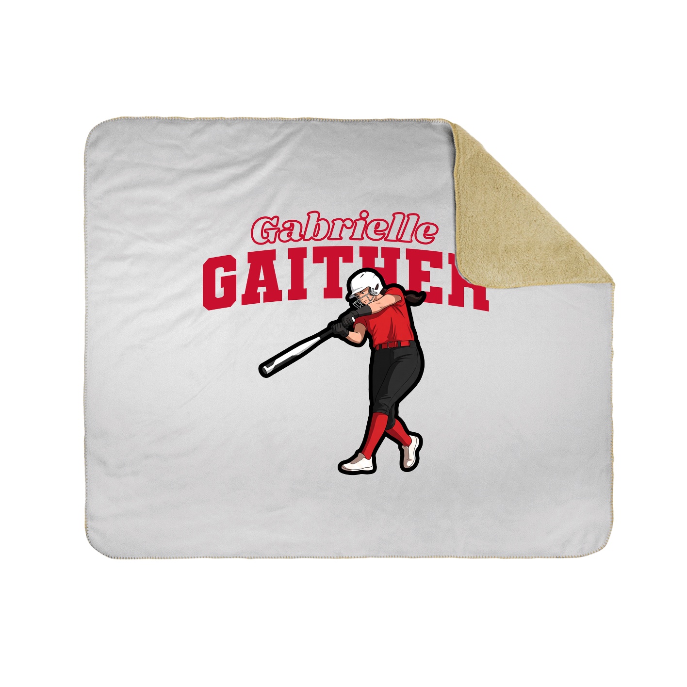 Throw Blanket — Name Arch in White