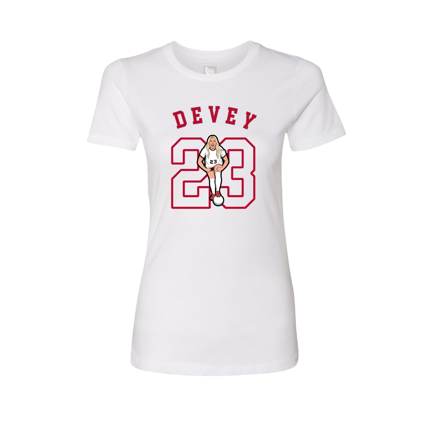 Fitted Women's Tee — Shirsey Arch in White