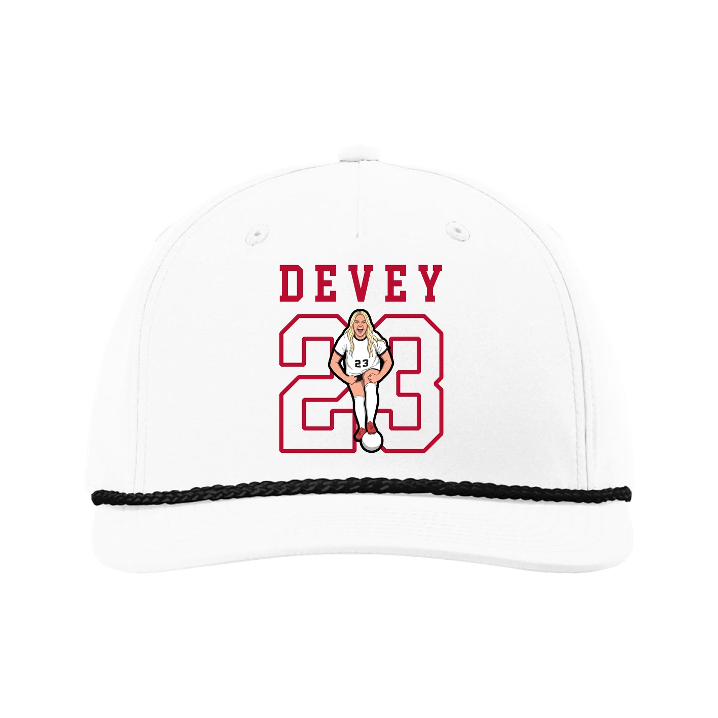 Five-Panel Classic Rope Cap — Shirsey in White