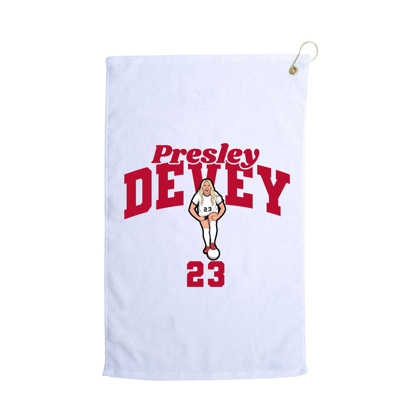 Golf Towel — Signature Arch in White