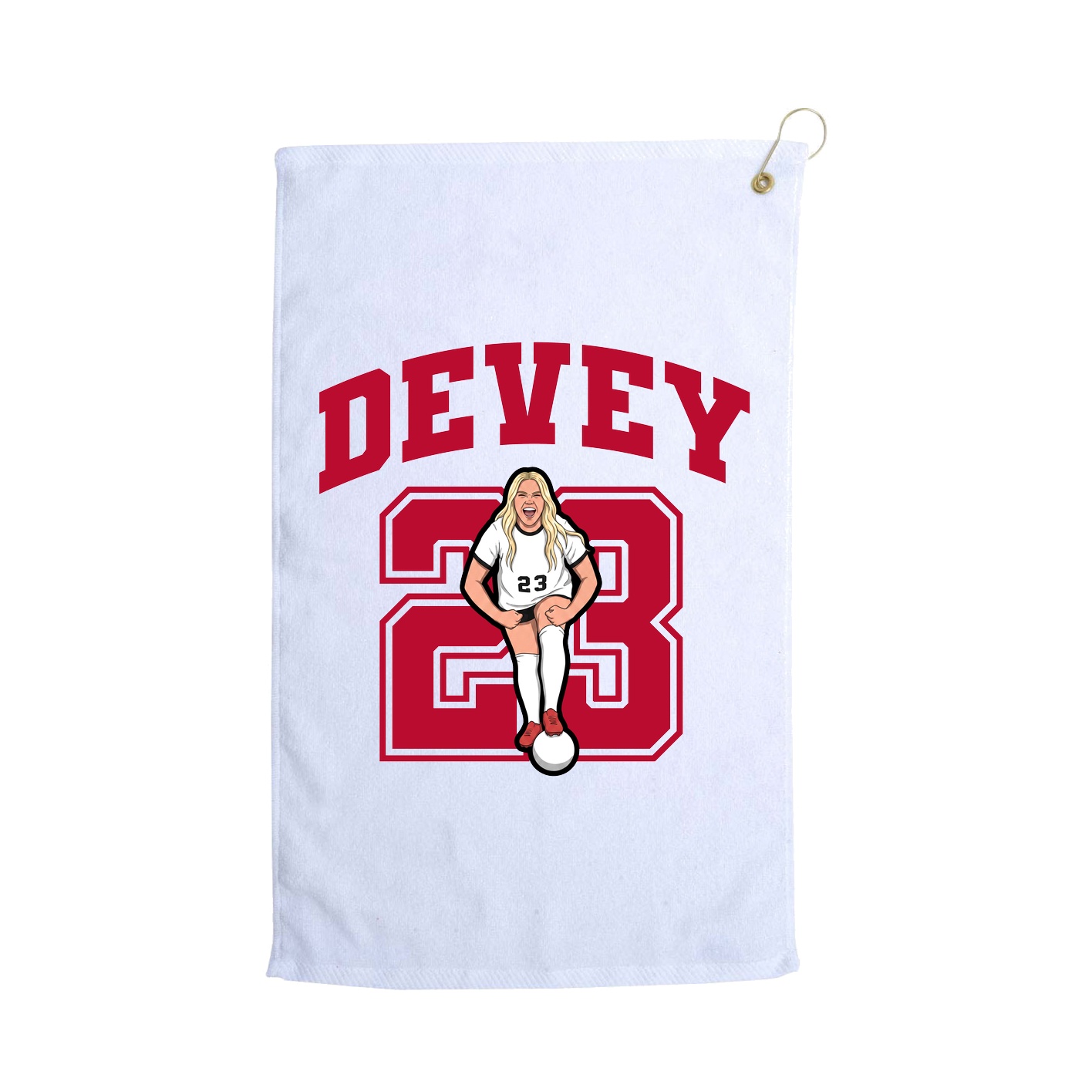 Golf Towel — Number in White