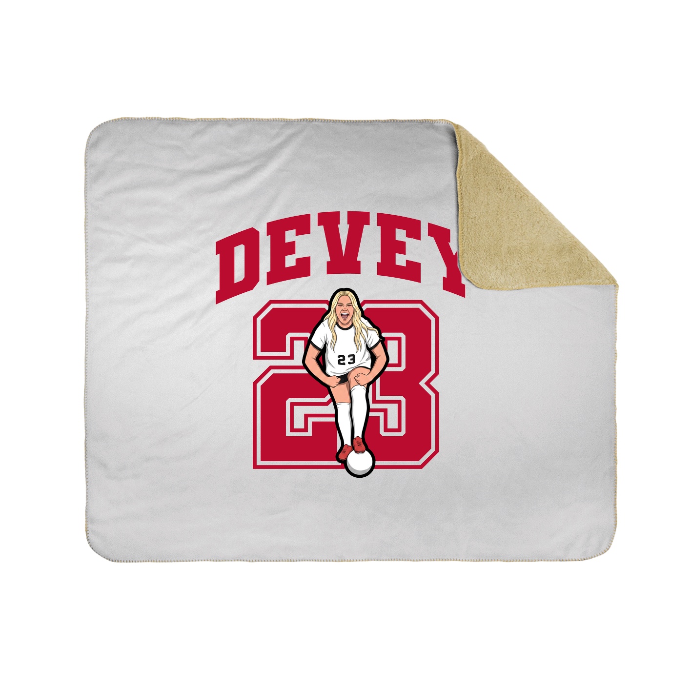 Throw Blanket — Number in White